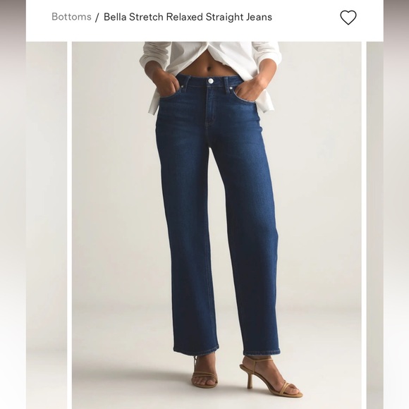 Quince Bella Stretch Relaxed Straight Jeans - Picture 7 of 8